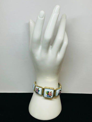 Enamel Floral Watch